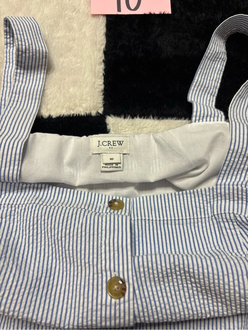 Women’s J. Crew Blue Striped Button-Front Sundress